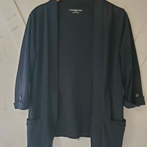 Women's Black Cotton Cardigan